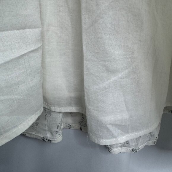 Style & Co White Floral CottonBlend Midi Dress‎ XL Cottagecore Girly Summer - Picture 7 of 10